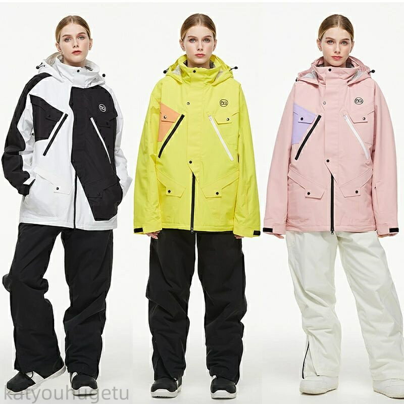 【時間限定10%OFFク一ポン】送料無料 スノーボードウェア 上下セット スノボ セットアップ スキーウェ..