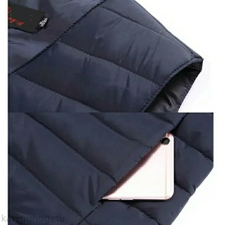 【時間限定10%OFFク一ポン】【送料無料】軽量 着ぶくれない お洒落なメンズ中綿ベスト インナーベスト かさばらない 着ぶくれしない 着膨れない 薄手 フェイクダウン ショート丈 男性 ノーカラー ファスナー ボタン 大きいサイズ