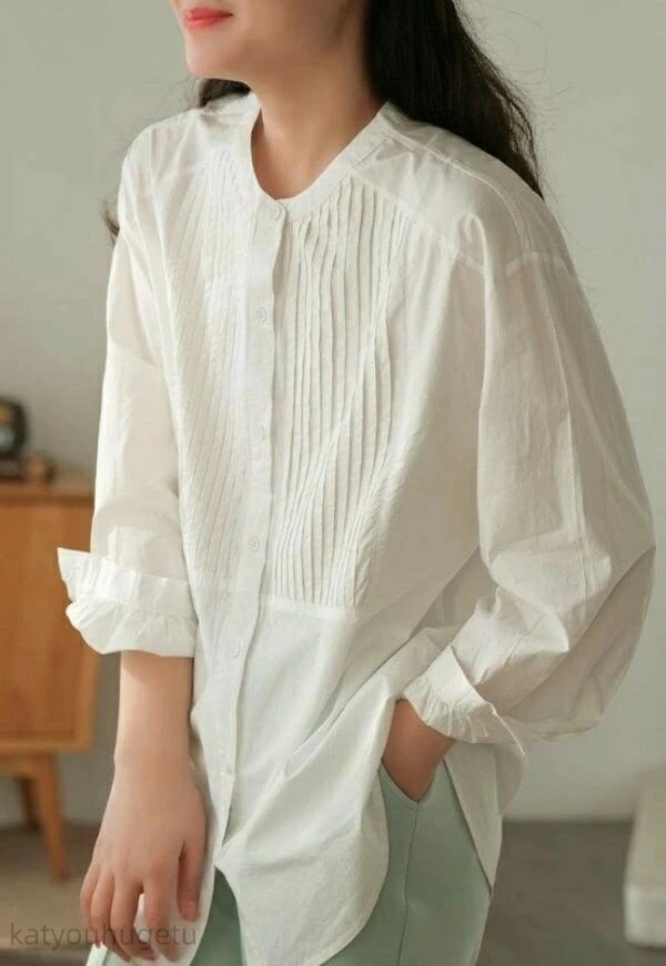 【冬のおすすめアイテム特集】【送料無料】シャツ ピンタック クラシカル バンドカラー 大人 きれいめ マット ローン