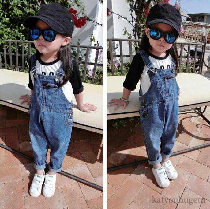 【送料無料】シンプル オールインワン サロペット ベビー キッズ 男の子 女の子 デニムオーバーオール ポケット付き 子供服 オーバーオール