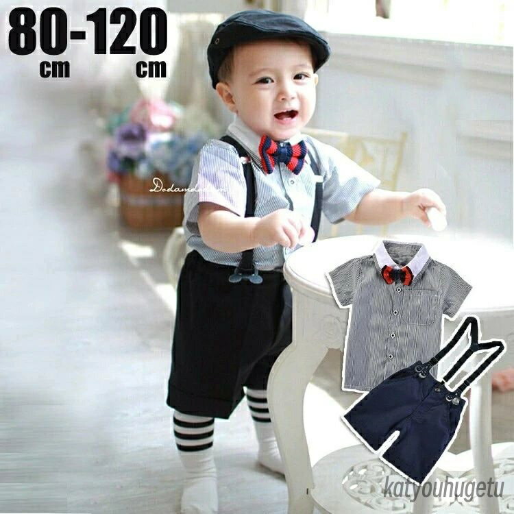 【送料無料】紳士服 赤ちゃん ベビー服 スーツ フォーマル カバーオール・ロンパース オールインワン・サロペット お食い初めメール便 お宮参り 誕生日 結婚式 出産祝い 男の子 可愛い おしゃれ スーツ フォーマル 半袖 2セット キッズ 紳士服 赤ちゃんスーツ ベビー服