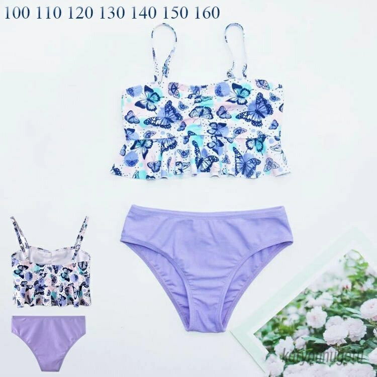 【送料無料】セパレート 水着 女の子 可愛い柄 水着 子供 ビキニ 上下セット キャンプ付き 水着 ビキニ..