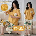 【送料無料】やわらか 体型カバー 大人 部屋着 半袖 ルームウェア コットン 可愛い 夏 上下セット かわいい パジャマ カップ付き レディース