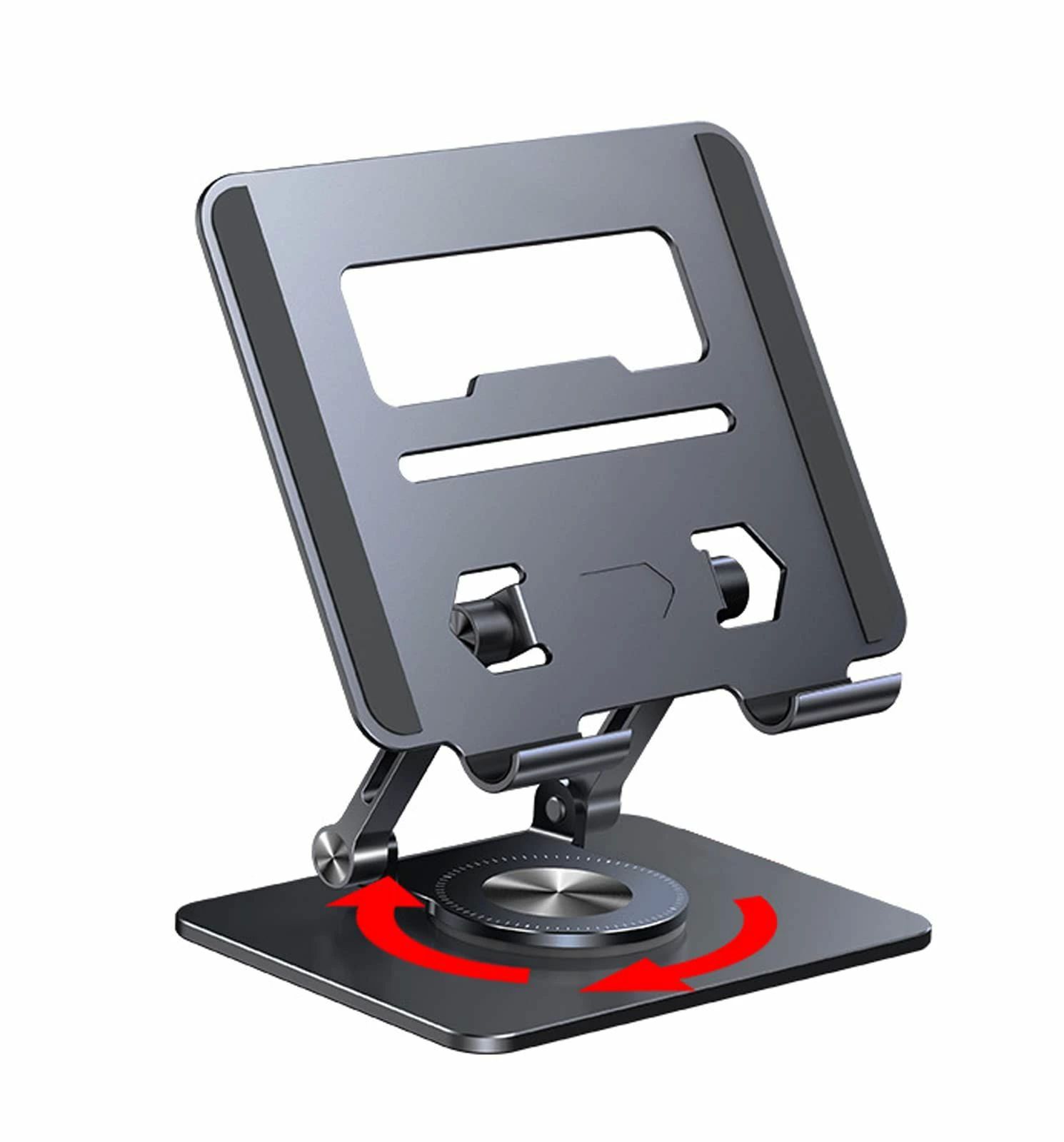 【送料無料】充電可能 人間工学設計 持ち運びに便利 姿勢改善 高さ角度調整可能 360°回転式 スタンド iPad 折りたたみ式 スタンド