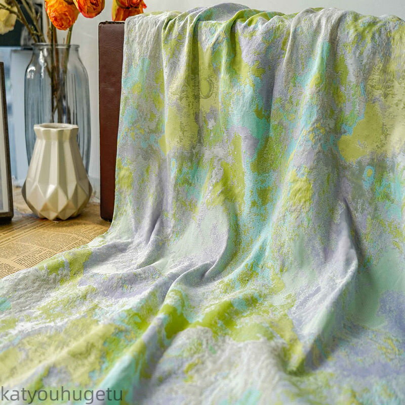 【送料無料】160cm幅 90cm単位 生地 布 布地 きじ ジャカード生地 色織り パープル グリーン 楽天海外通販