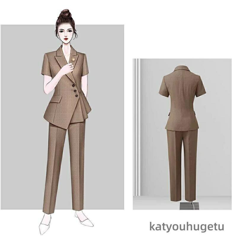 【送料無料】レディース ファッション 美容師上着のみ ★カジュアルスーツ 長袖 結婚式 上品 洗えるスー..