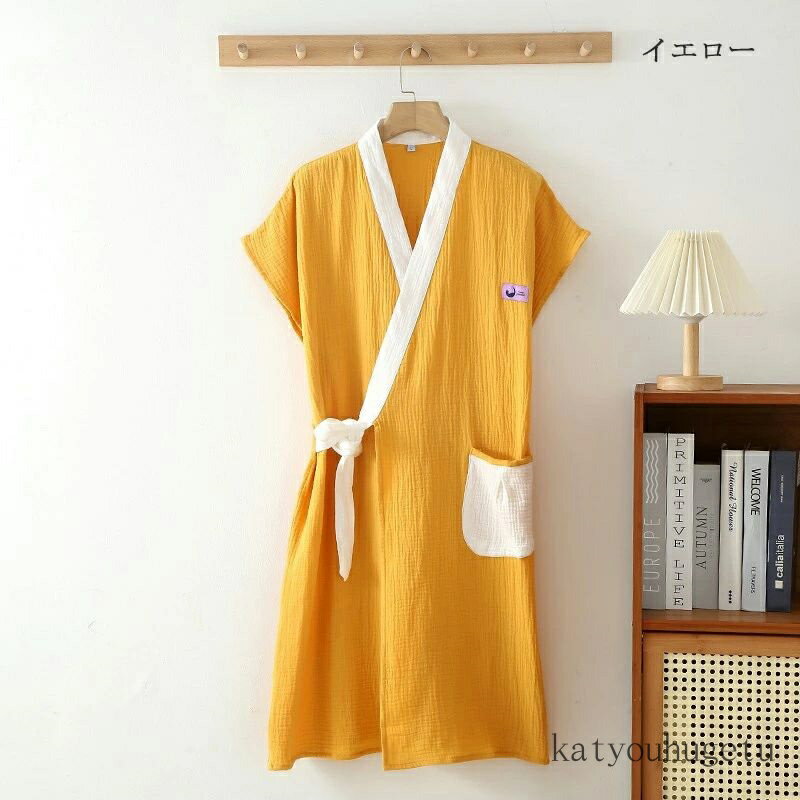 【送料無料】パジャマ ルームウェア レディース メンズ ダブルガーゼ 甚平 浴衣 パジャマ 和風 寝巻き 綿 和風