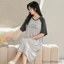 【送料無料】ロング ワンピース セット 半袖 5分袖 綿混 ゆったり シンプル レディース 春 夏 秋