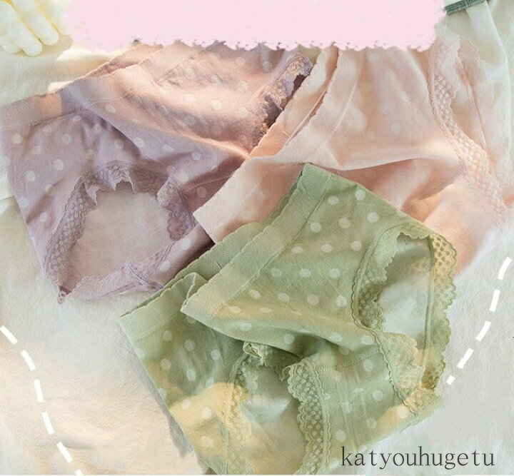 【送料無料】レディース 3枚セット 下着 婦人肌着 柔らかく インナー 通気性 水玉 女性用