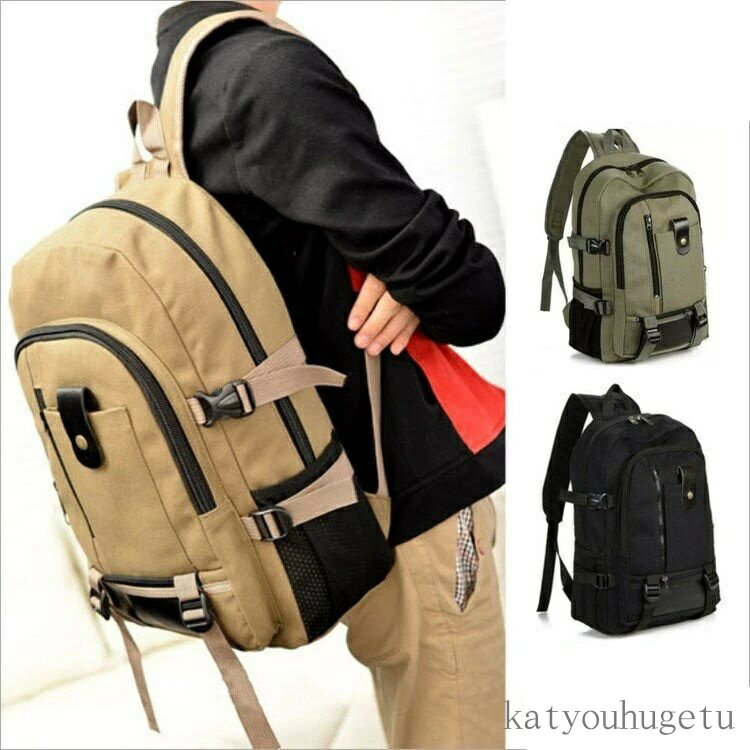 【送料無料】鞄 おしゃれ カバン キャンパス カジュアルバッグ スクールバッグ キャンバス バックパック 旅行 レジャー アウトドア メンズ(4)