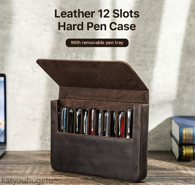 【送料無料】ペンケース 本革 ペン本 12本差し シンプル おしゃれ コンパクト 軽い 小さめ スリム 筆箱 ふで箱 本革万年筆 ふでばこ ペン