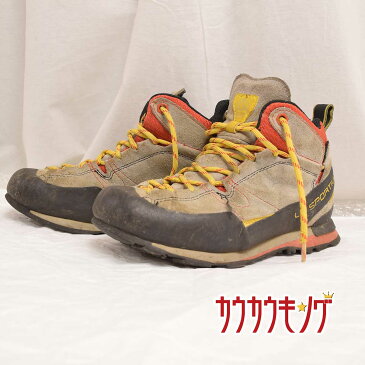 【中古】LA SPORTIVA /スポルティバ 17EGR Boulder X Mid GTX グレー/レッド サイズ37 (23.7cm) レディース 登山靴