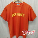 【中古】YONEX ヨネックス プラシャツ 半袖シャツ インターハイ近畿 オレンジ サイズM バドミントンウェア