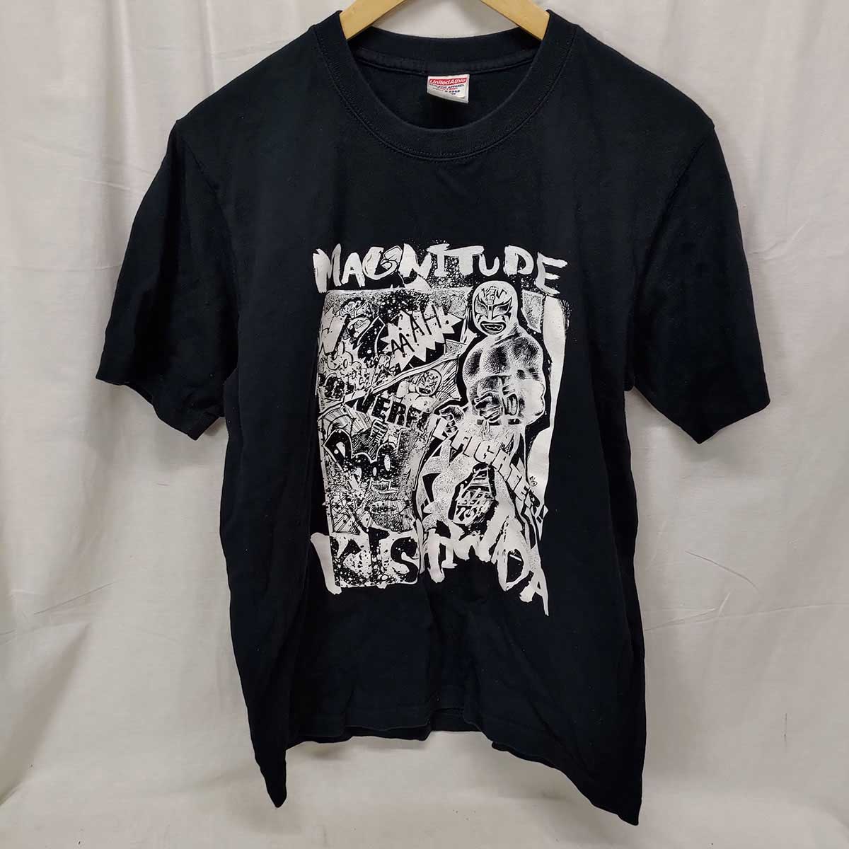 【中古】マグニチュード岸和田 プロレス Tシャツ M ブラック