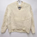 【中古】ユナイテッドアローズ Vネック畔編みニット セーター ホワイト 1613-104-2729 レディース UNITED ARROWS トップス
