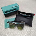 【中古・未使用品】ビアンキ BIANCHI ハンドメイドサングラス Black/Green 調光グリーン 定価29700円 JP213S2901 メンズ