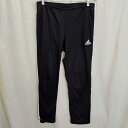 【中古】アディダス adidas トラックパンツ ジャージ ブラック サイズM メンズ