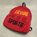 【中古】le coq sportif ルコック リュック デイパック レッド ブラック