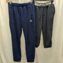 【中古】アディダス adidas エッセンシャル スウェット パンツ ネイビー サイズO AY2993 / 他 3/4 スウエットパンツ セット メンズ