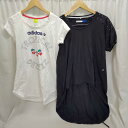 【中古】アディダス adidas トップス 半袖 シャツ Tシャツ サイズM スポーツウェア 2点 レディース