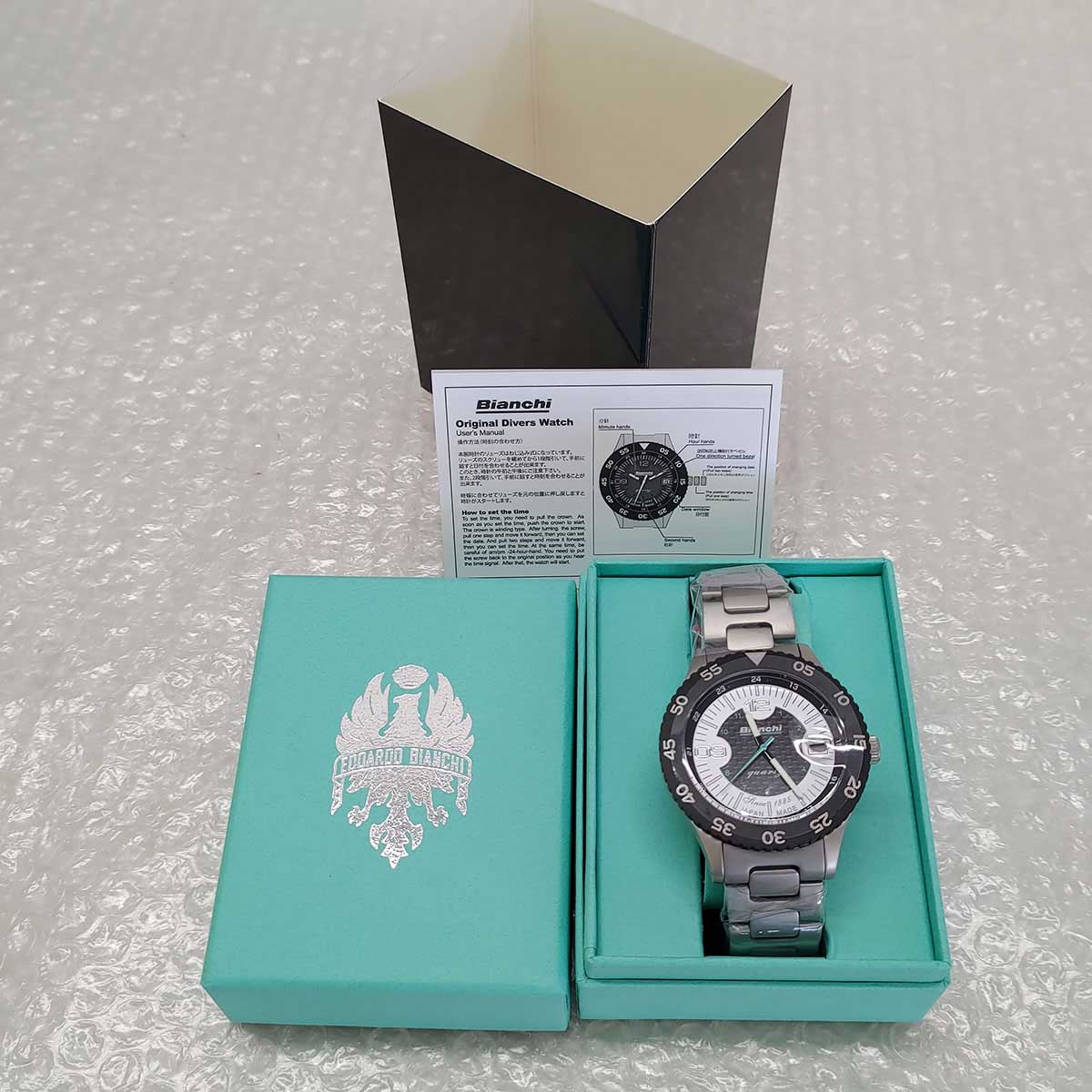 【中古・未使用品】ビアンキ BIANCHI SCUBA TX シルバー ホワイト 時計 ダイバーズウオッチ型腕時計 JP203ZOTWA メンズ