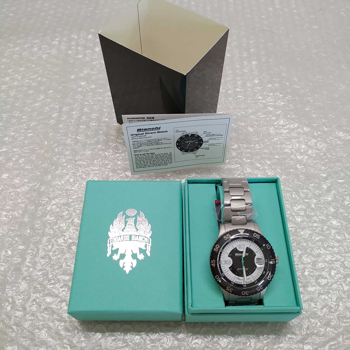 ビアンキ BIANCHI SCUBA TX シルバー ホワイト 時計 ダイバーズウオッチ型腕時計 定価33000円 JP203ZOTWA メンズ