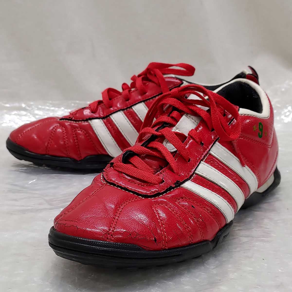 【中古】アディダス adidas adiQuestra IV TF アディクエストラ4 TF G43567 サイズ24.0cm サッカー トレーニングシューズ レッド レディース