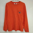 【中古】ベンデイビス ロングスリーブ Tシャツ ポケット M オレンジ メンズ トップス BEN DAVIS
