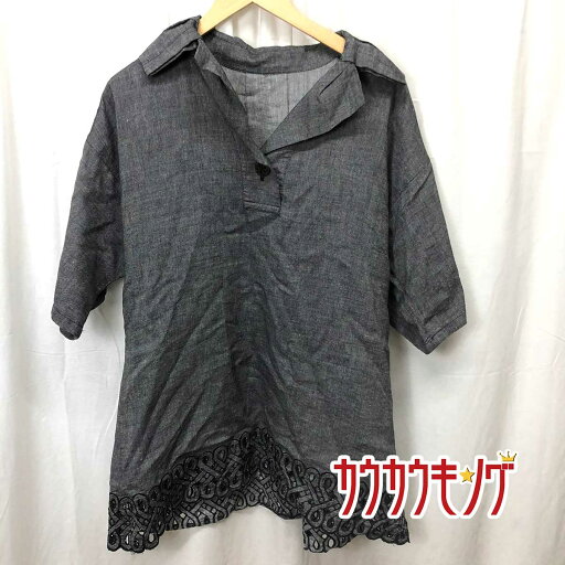 【中古】ABOBA アボバ チュニック 半袖 グレー レディース 【中古】ABOBA アボバ チュニック 半袖 グレー レディース