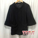 【中古】ユナイテッドアローズ ホック コート ジャケット 40 ブラック レディース UNITED ARROWS