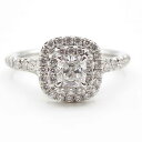 【中古】ティファニー ソレスト リング ダイヤモンド クッション・モディファイド・ブリリアント 0.32CT D VVS1 プラチナ PT950 レディース Tiffany & Co 指輪