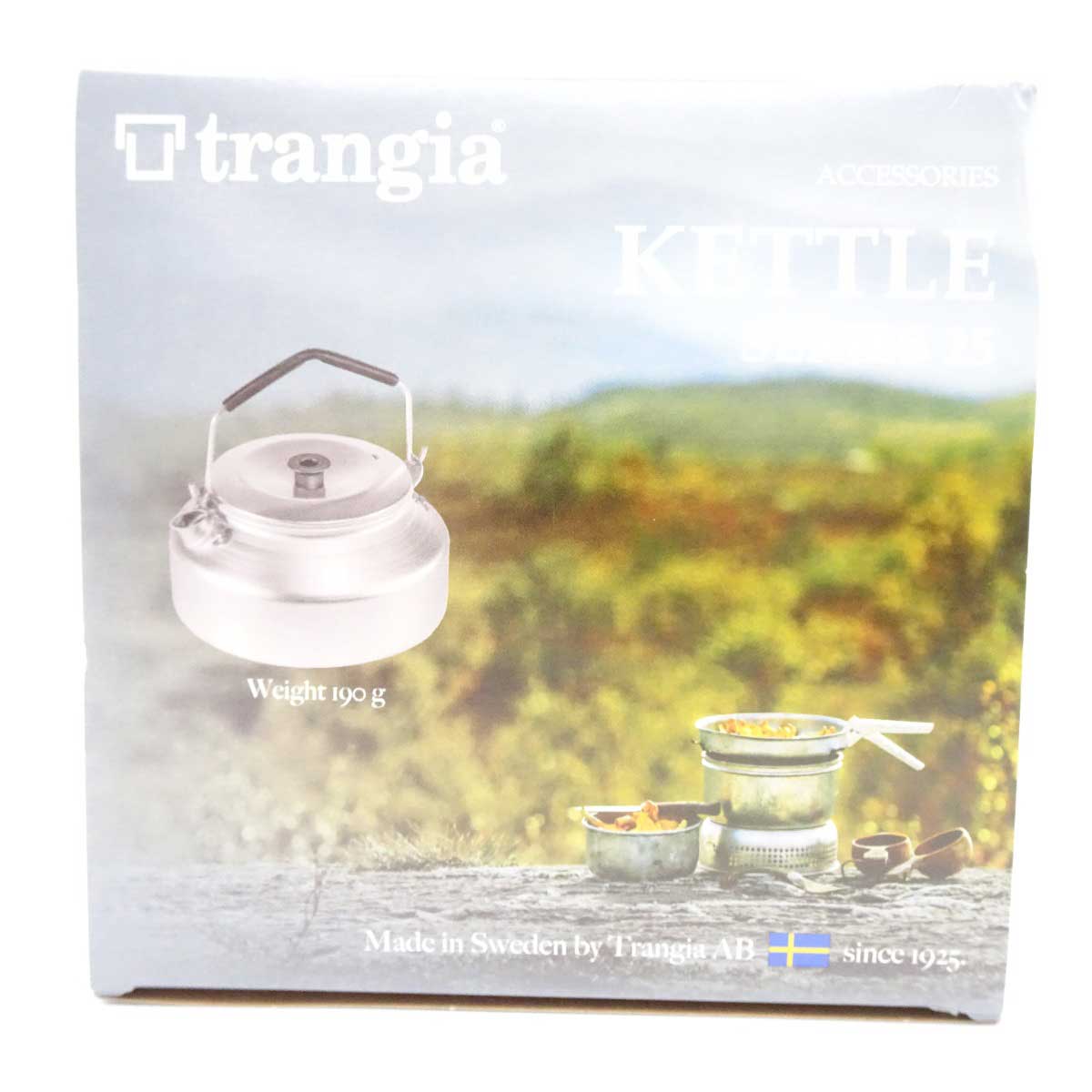 【中古・未使用品】トランギア ケトル 0.9L アルミ製 やかん TR-324 trangia ゴムチューブ着脱式