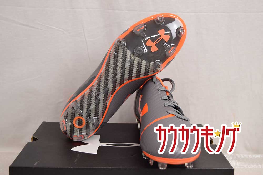 【中古・未使用品】アンダーアーマー スポットライト FG サッカースパイク 25cm グ...