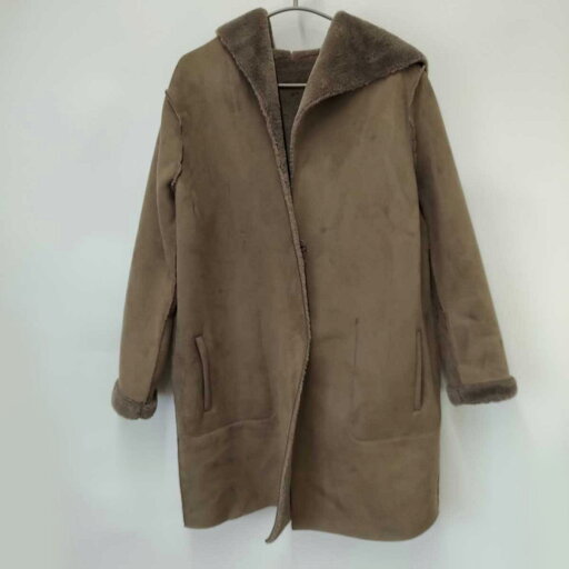 【中古】ザラ リバーシブル ムートンロングコート フード USサイズM モカ レディース ZARA アウター 【中古】ザラ リバーシブル ムートンロングコート フード USサイズM モカ レディース ZARA アウター
