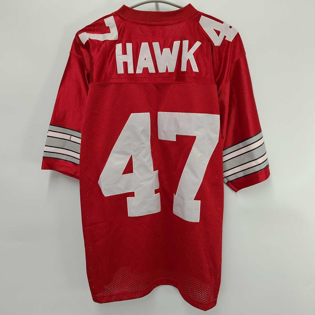 【中古】オハイオ州立大学バックアイズ アメフト ジャージ ユニフォーム #47 AJ HAWK ホーク M メンズ ..