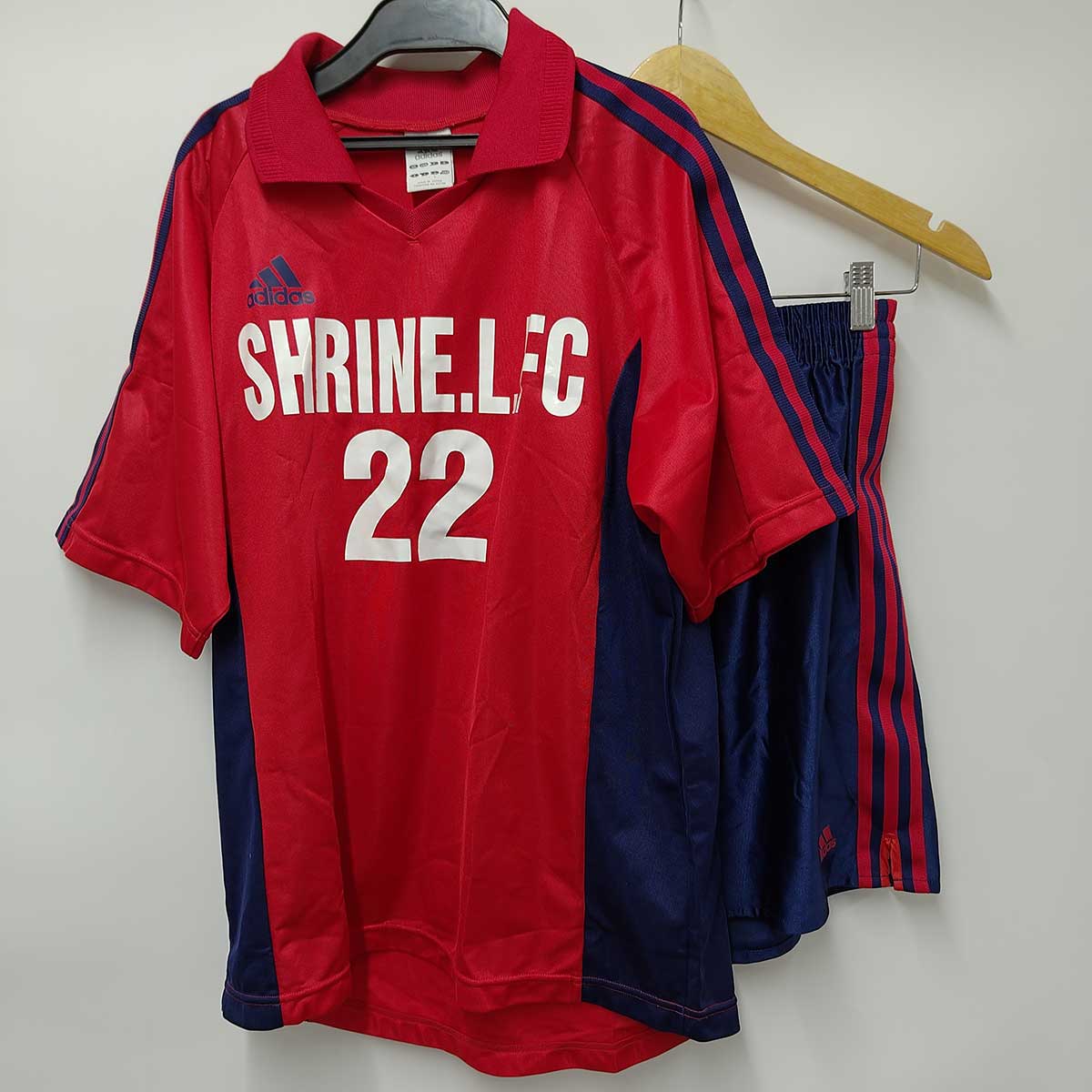 【中古】[上下セット] アディダス SHRINE.L.FC シュライン ユニフォーム #22 女子サッカー フットサル 支給品 L ADIDAS