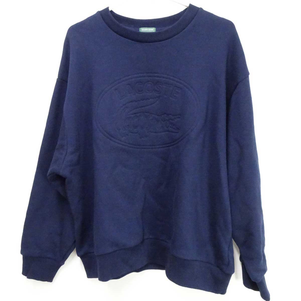 【中古】ラコステ BEAMS別注 スウェット トレーナー S(USサイズ) ネイビー SH702PL メンズ LACOSTE