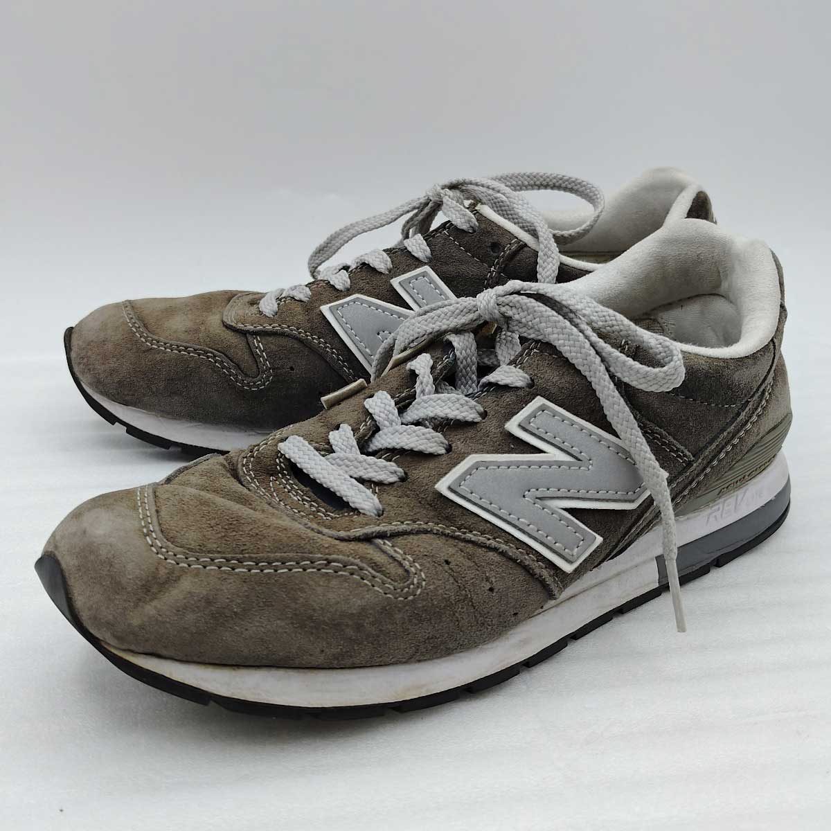 【中古】ニューバランス スニーカー スエード 24cm グレー MRL996EM レディース NEW BALANCE