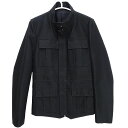 【中古】バレンシアガ フロントジップ ジャケット 44 ブラック 302151 TCB27 メンズ BALENCIAGA ブルゾン ポケット アウター
