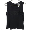 【中古】シャネル ノースリーブ カットソー ブラウス 38 ブラック P1906IV09106 レディース CHANEL トップス