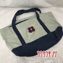 【中古】Left Field(レフトフィールド) トートバッグ グレー ネイビー 大型