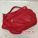【中古】GOUT COMMUN グーコミューン レザー ハンドバッグ レッド レディース