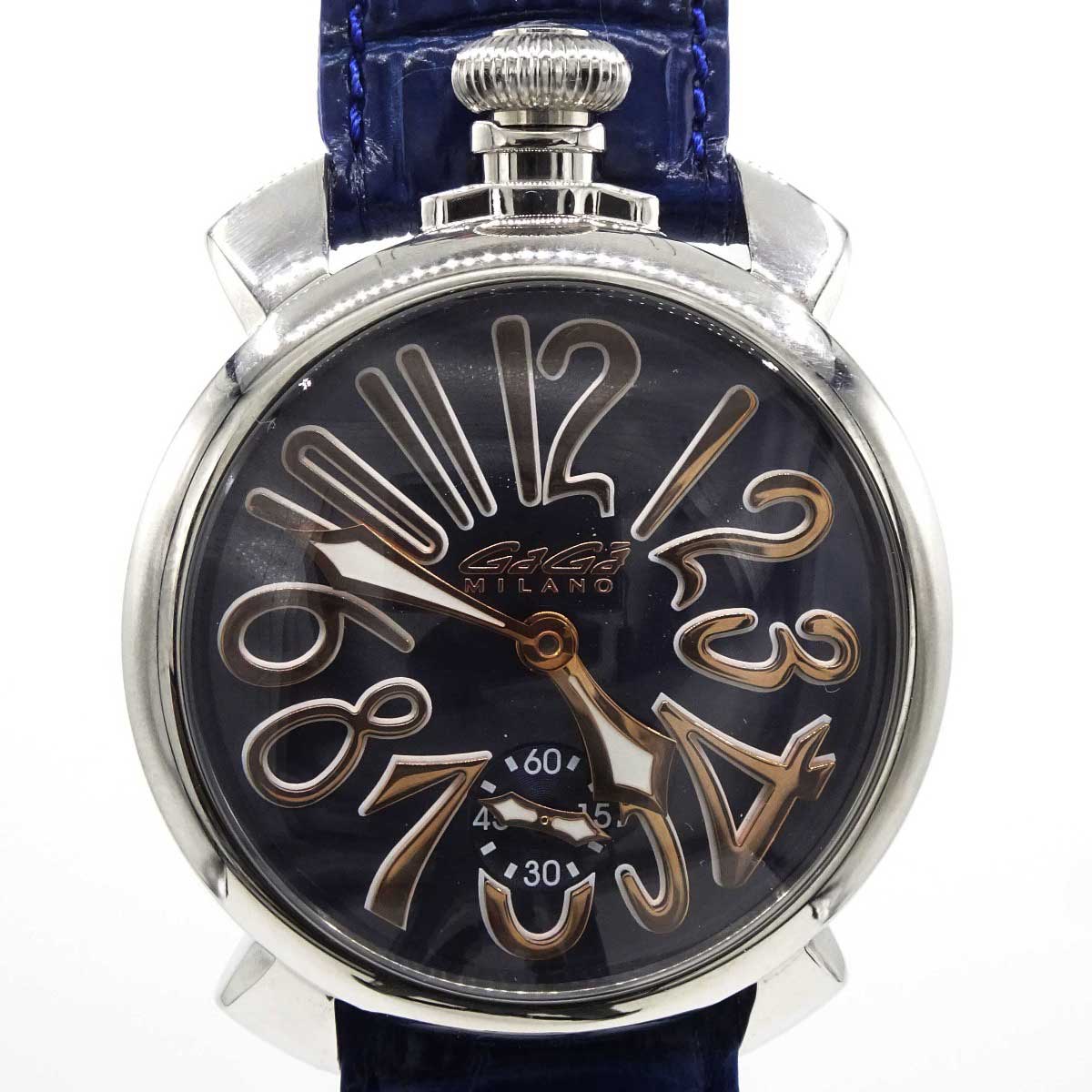 【中古】ガガミラノ マヌアーレ 48mm 5010.05S Manuale 自動巻き メンズ GaGa MILANO 腕時計