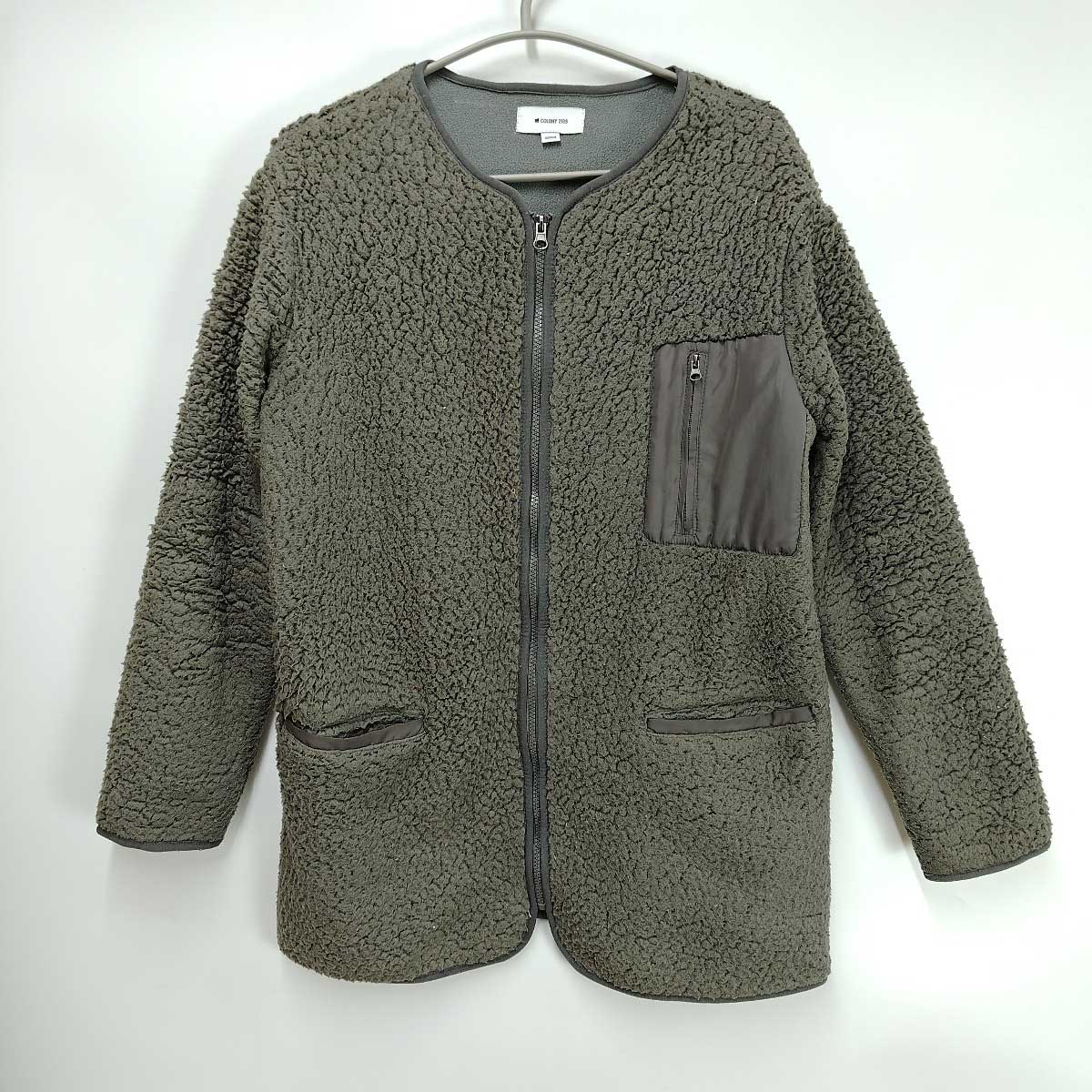 【中古】COLONY2139 ボアフリースジャケット M グレー レディース アウター