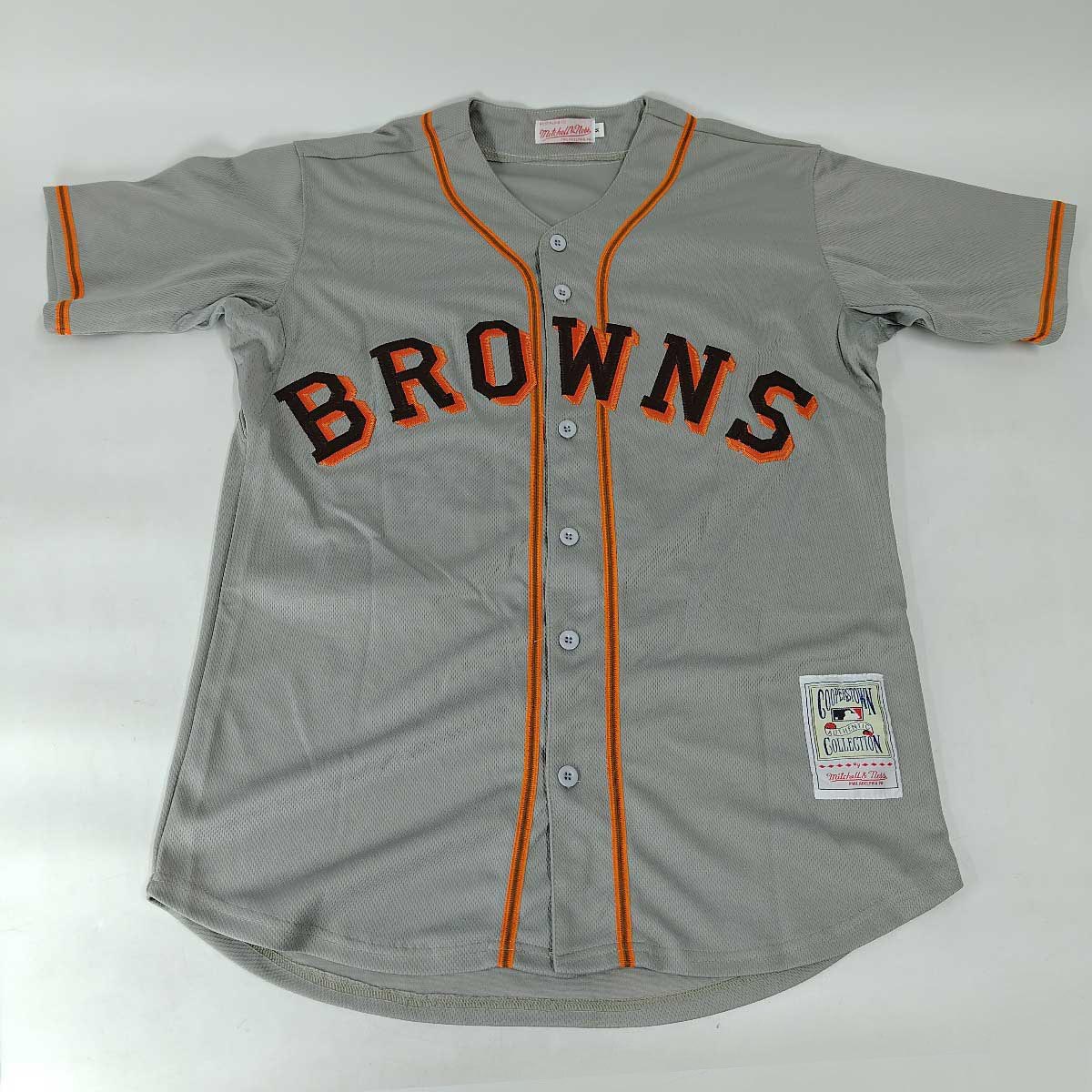 yÁzMitchell&Ness BROWNS MLB jtH[ 1/8 Eddie Gaedel GfBEQ[f COOPERSTOWN COLLECTION M Y