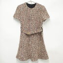 【中古】ルイ・ヴィトン ベルテッド ツイード スケーター ドレス ミニワンピース 38 FLDR57FHO レディース Louis Vuitton