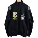 【中古】スパッツィオ ジップアップパーカー L ブラック Spazio サッカー フットサル