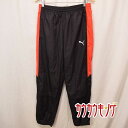【中古】プーマ 裏付トライアルパンツ ウインドブレーカー O ブラック レッド メンズ PUMA スポーツ サッカー フットサル ウェア