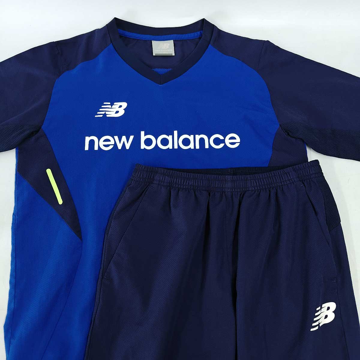 【中古】[上下セット] ニューバランス 長袖 撥水 ピステ ジャケット パンツ S ユニセックス NEW BALANCE フットサル サッカーウェア