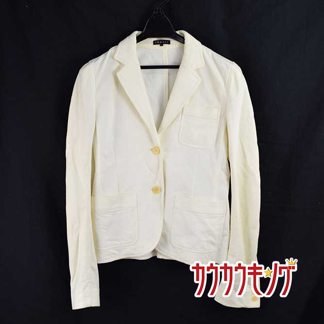 【中古】セオリー ジャケット 2つボタン ホワイト レディース Theory
